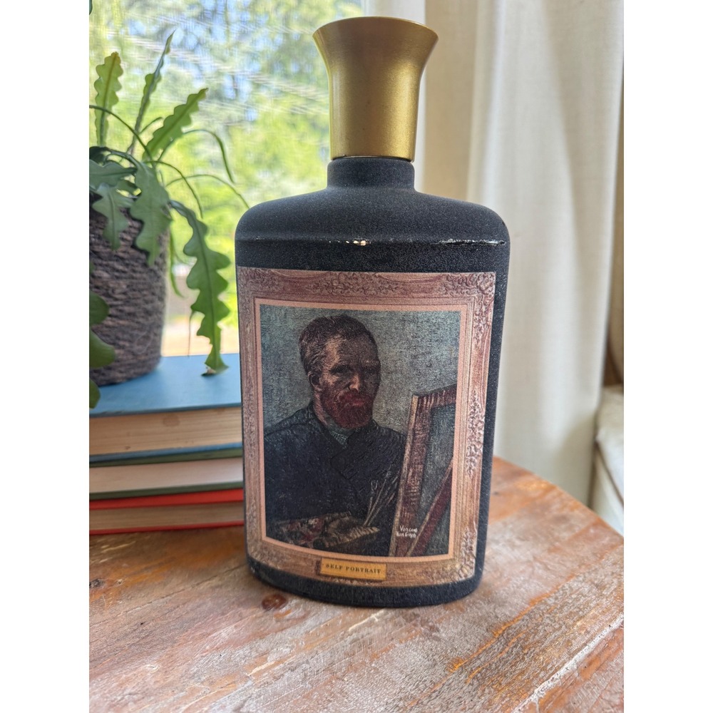 Vincent Van Gogh Self Portrait Decorative Bottle "Sugar" Black Gold Jim Beam